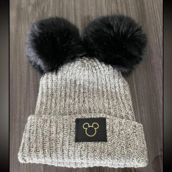 Love Your Melon Mickey Disney Beanie with Black Pom Poms - Picture 1 of 1
